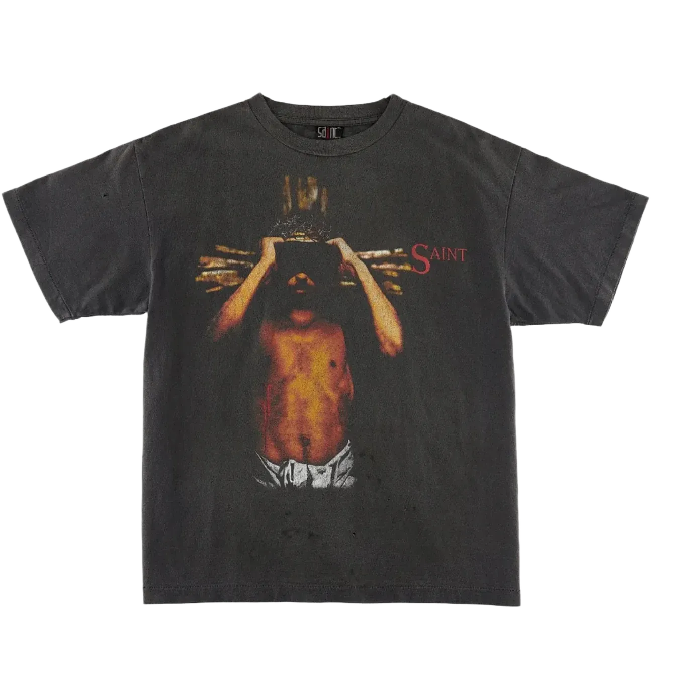 Saint Michael We Live Hell T-Shirt Vintage Black
