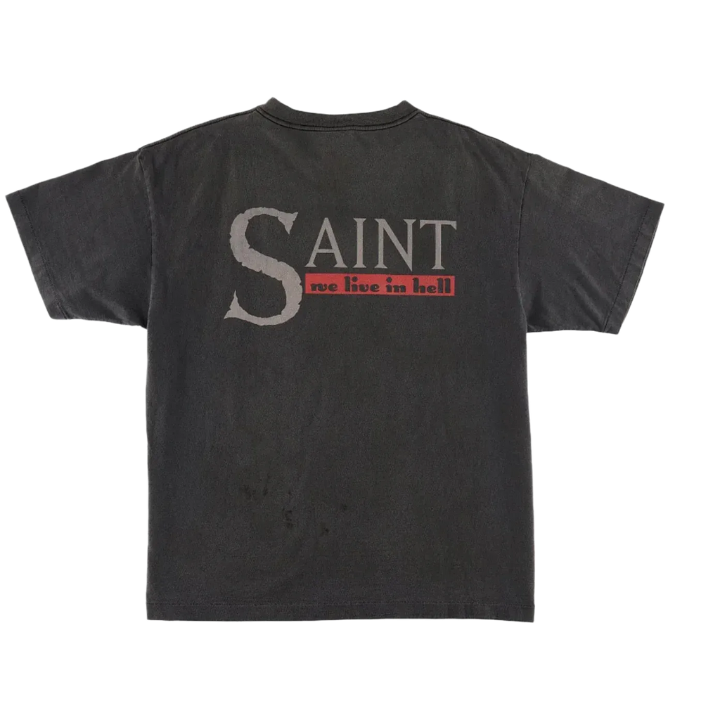 Saint Michael We Live Hell T-Shirt Vintage Black