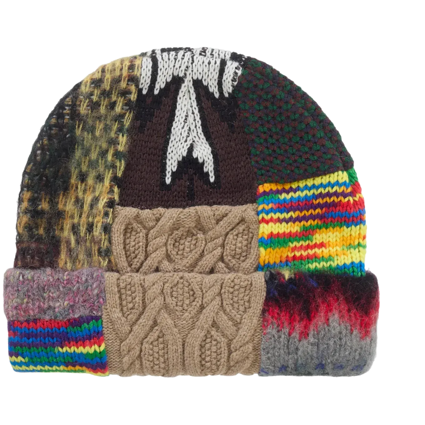 Supreme Patchwork Beanie Brown
