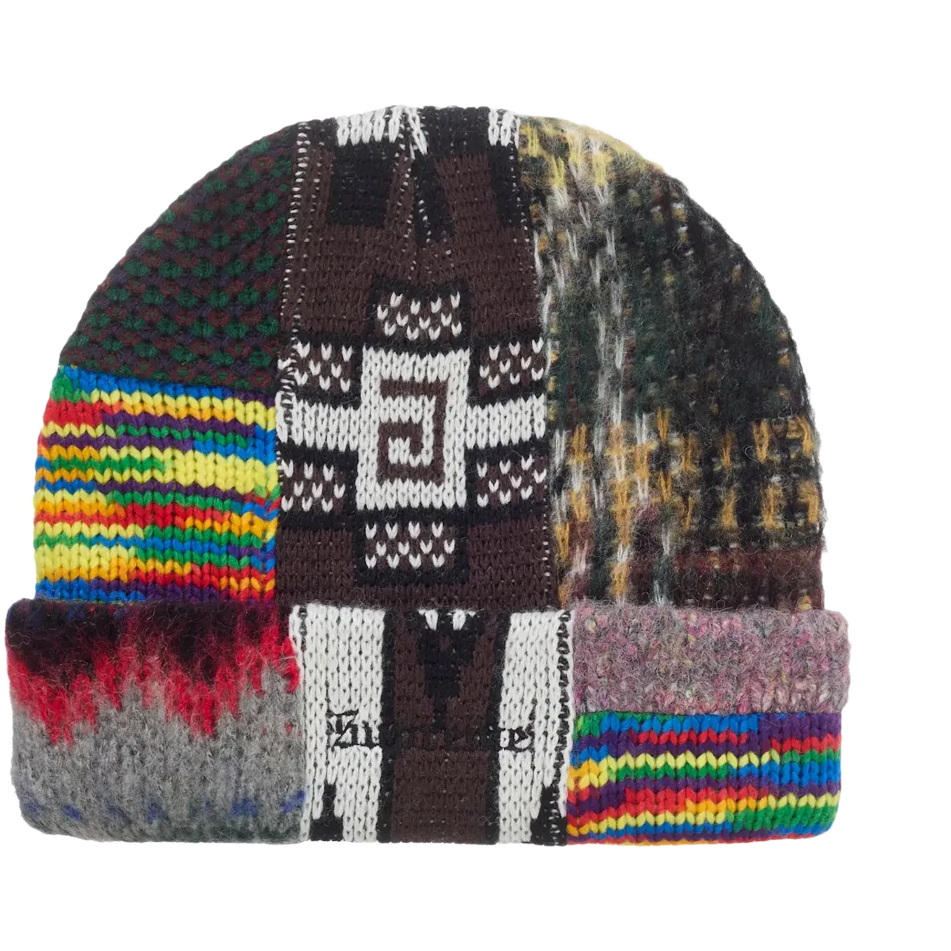 Supreme Patchwork Beanie Brown