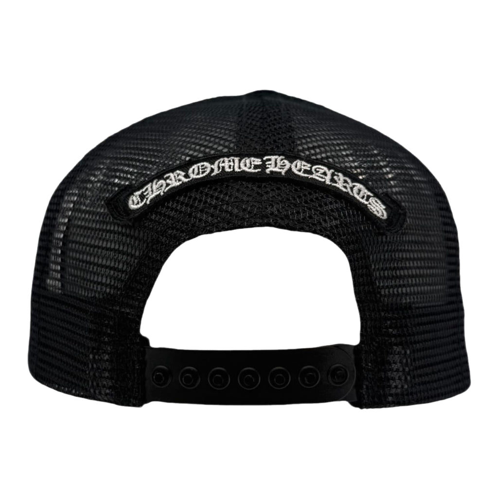 Chrome Hearts Fuck White Leather Patch Trucker Hat