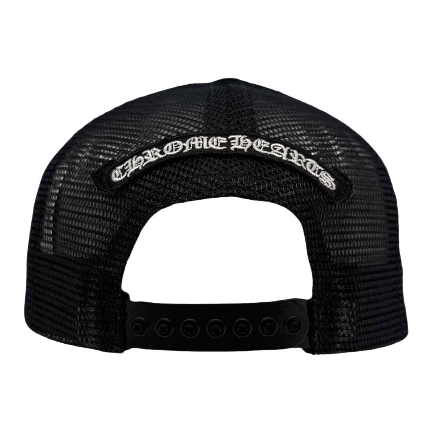 Chrome Hearts Fuck White Leather Patch Trucker Hat