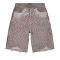 Birth Of Royal Child Diamond Jean Shorts Purple