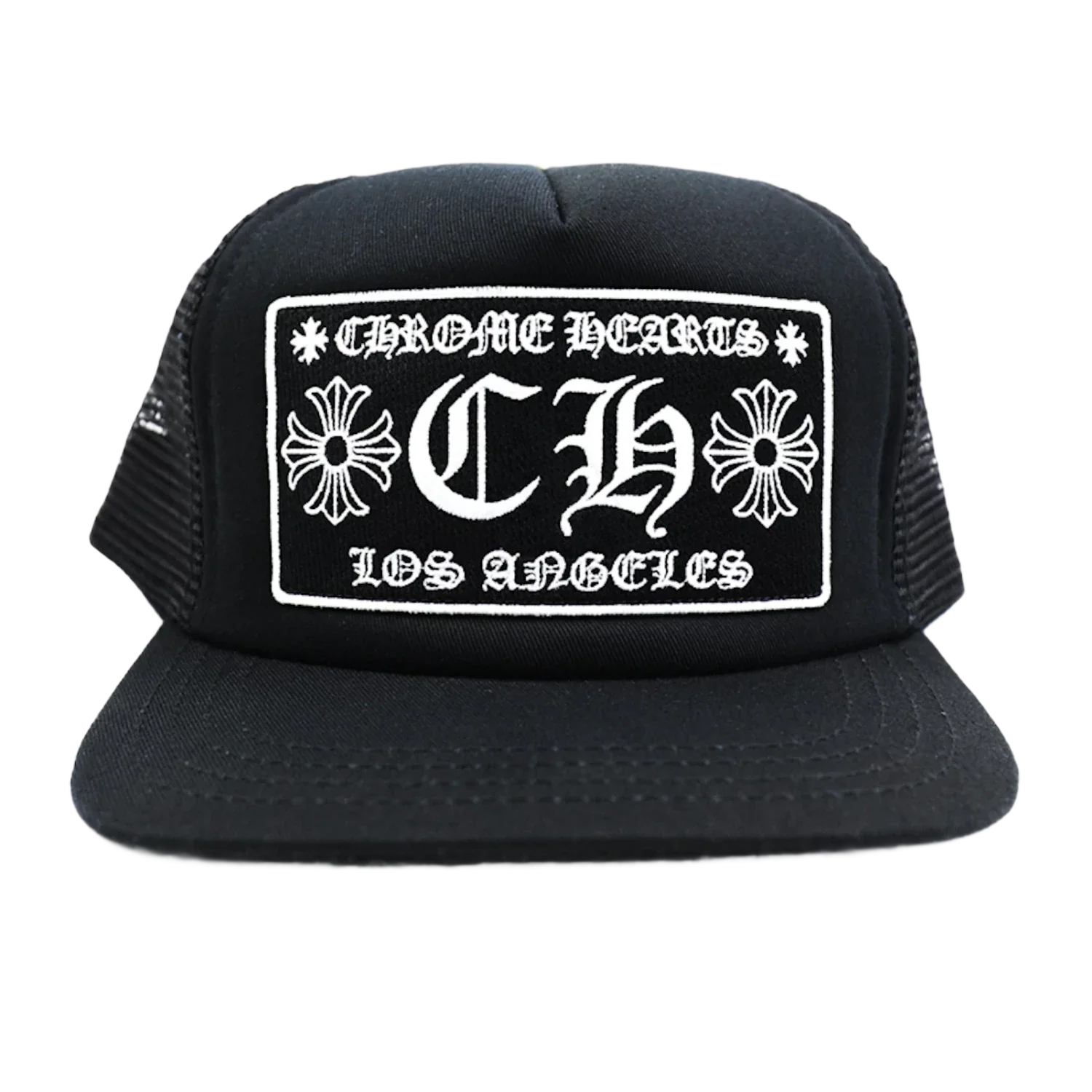 Chrome Hearts CH Los Angeles Trucker Hat Black/Black