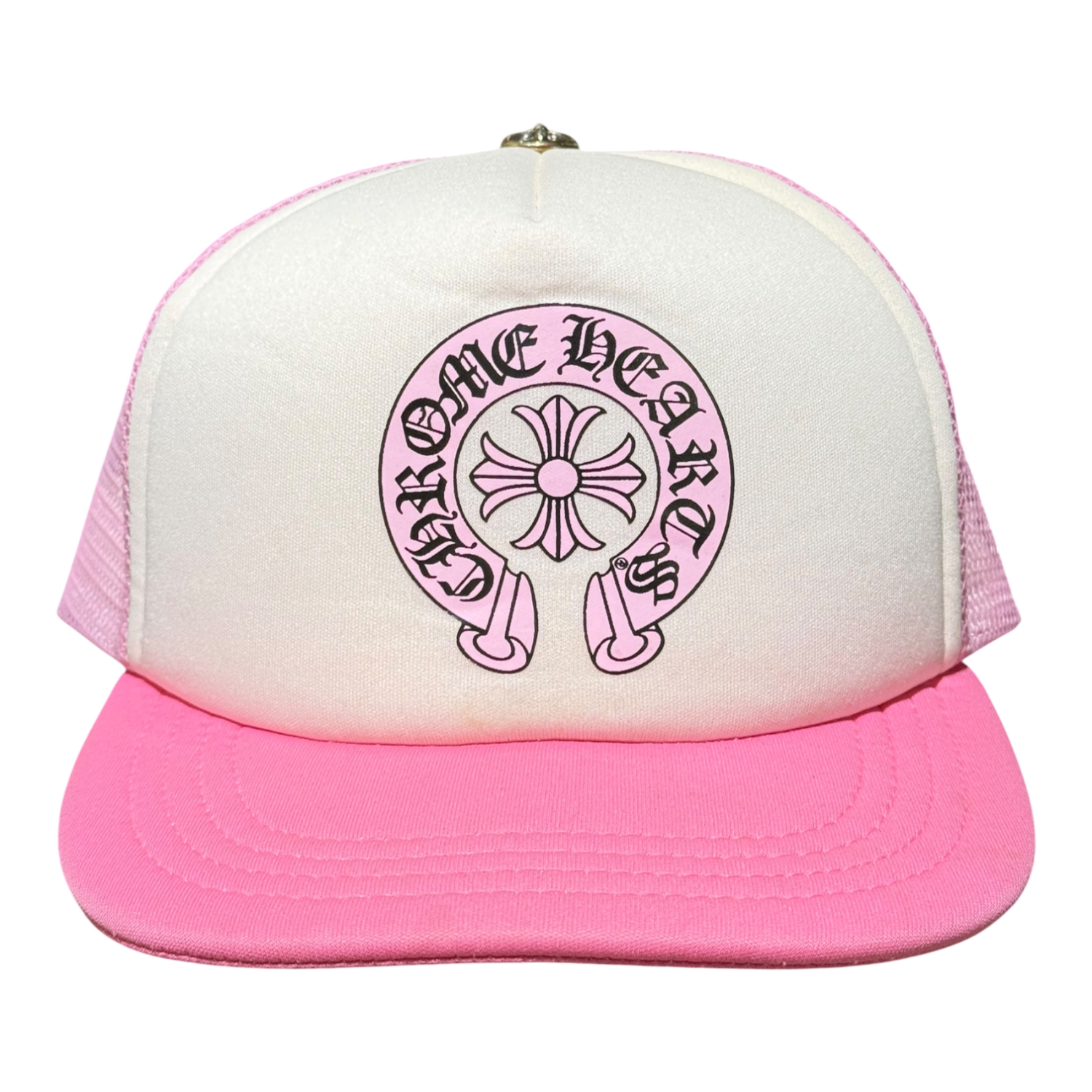 Chrome Hearts Horseshoe Trucker Hat Pink/White