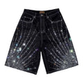 Birth of Royal Child 20K Diamond Starlight Denim Shorts Black