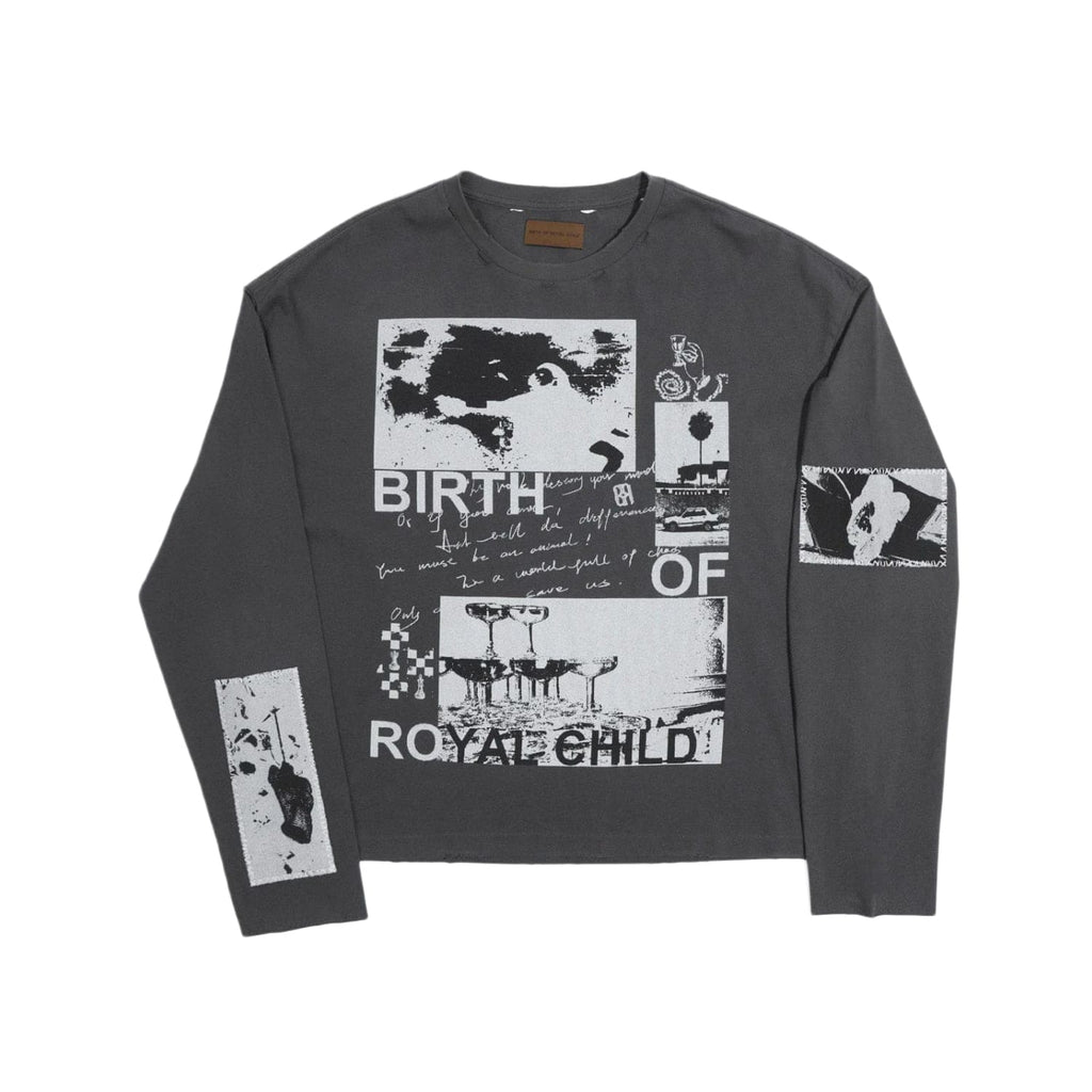 Birth Of Royal Child 90s Hollywood Long Sleeve Tee Black