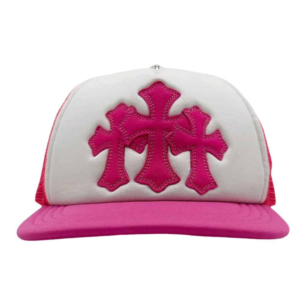 Chrome Hearts Cemetery Trucker Hat Neon Pink