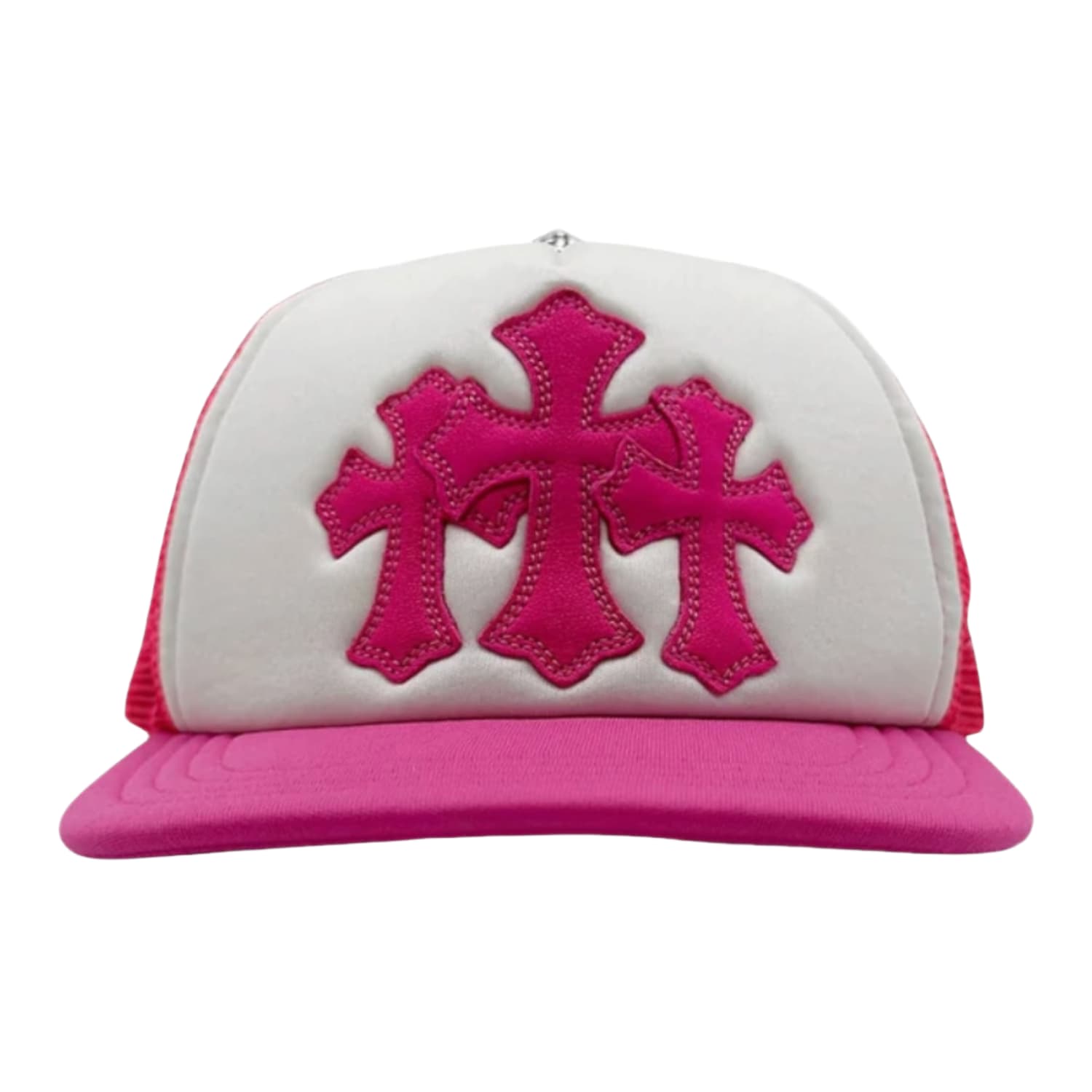 Chrome Hearts Cemetery Trucker Hat Neon Pink