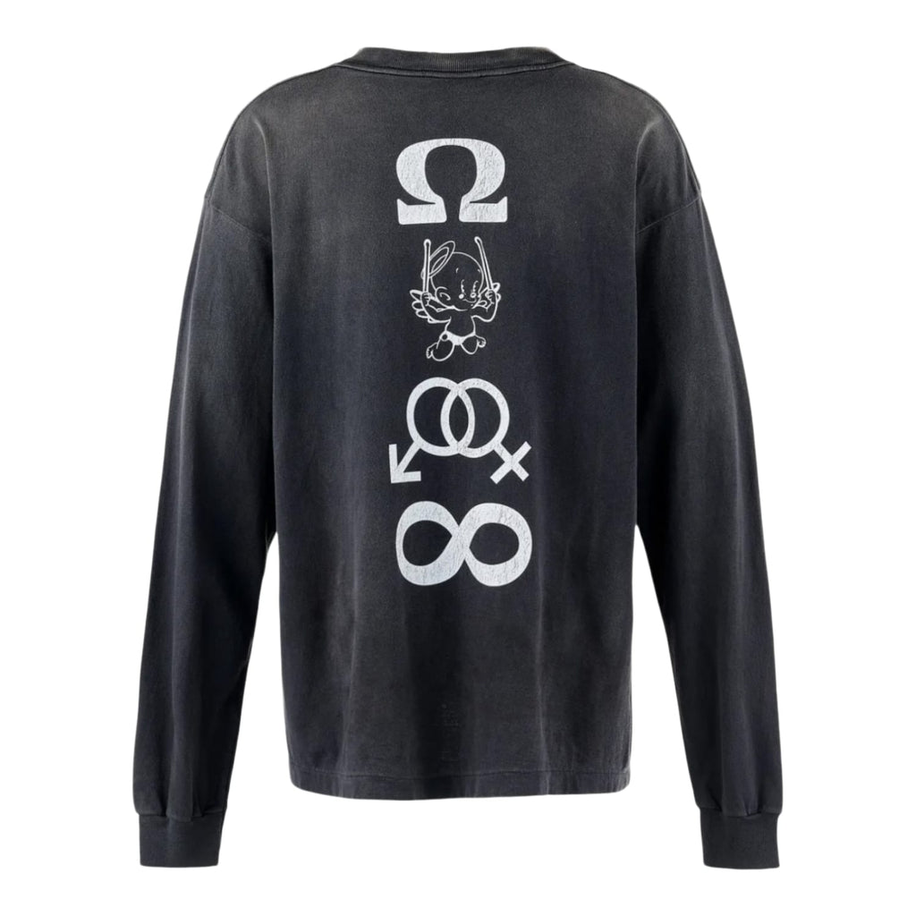 Saint Michael Candle Long-Sleeve Tee Black