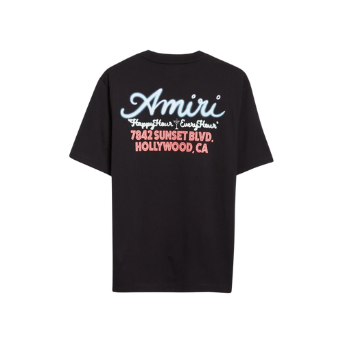 Amiri Neon Sunset Blvd T-Shirt Black
