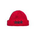 Chrome Hearts 3 Star Patch Beanie Red