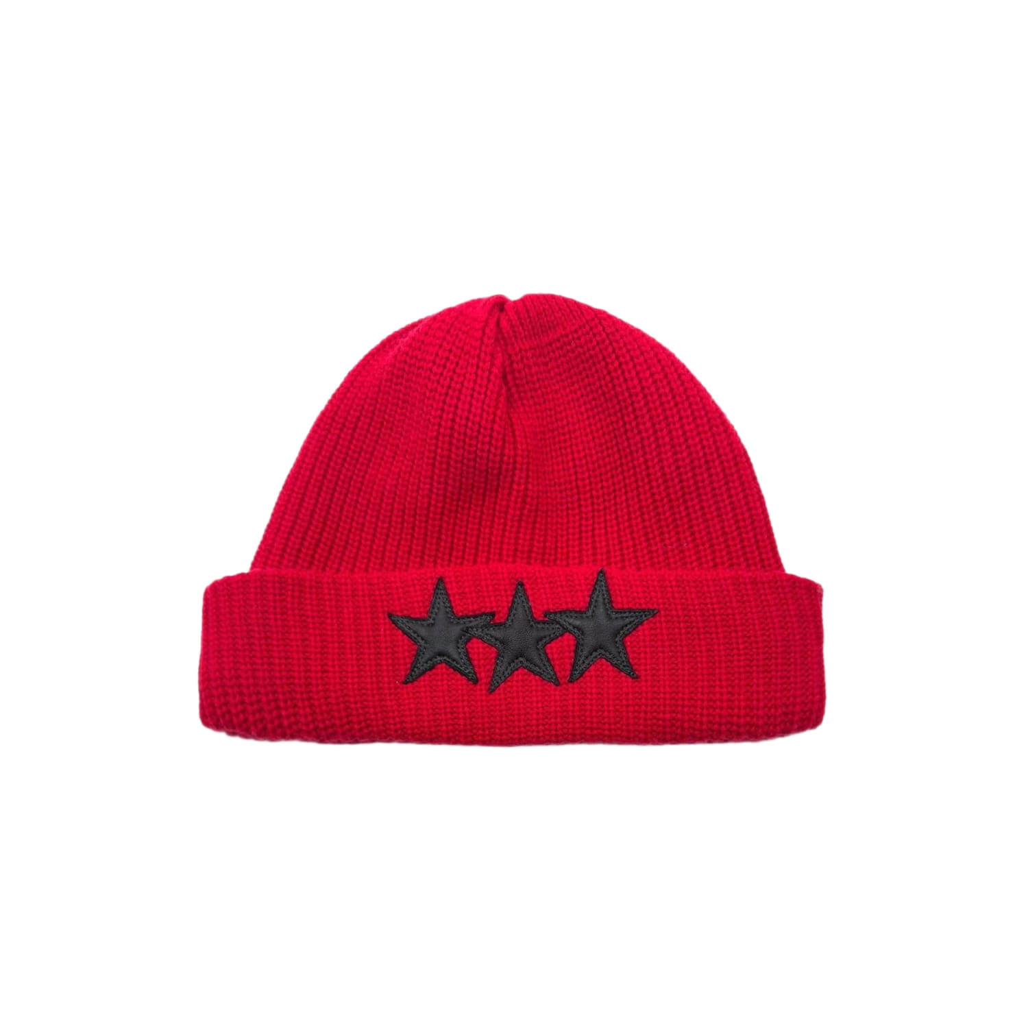 Chrome Hearts 3 Star Patch Beanie Red