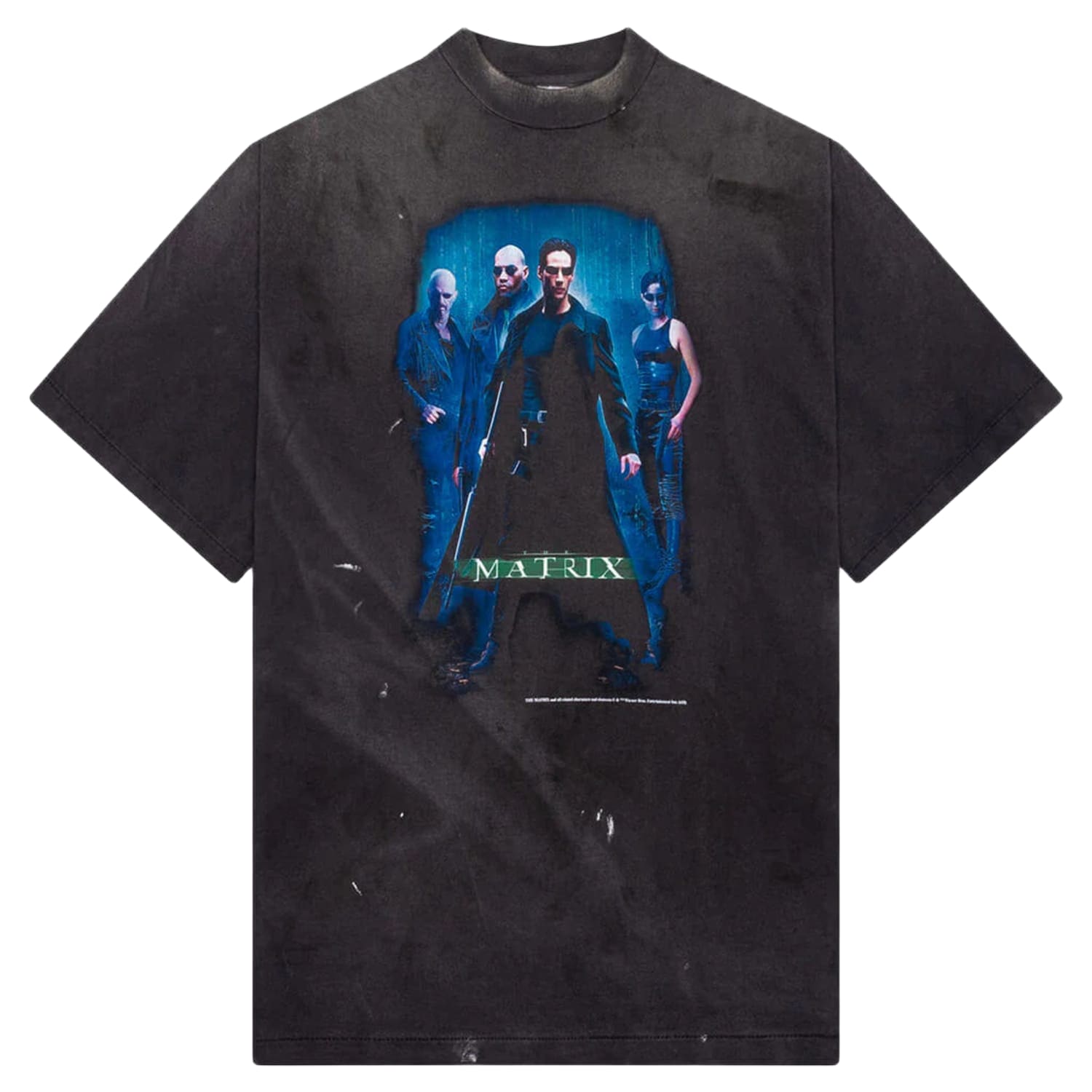 Saint Michael Saint M6 x The Matrix Green Logo T-Shirt  Black