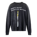 Saint Michael Candle Long-Sleeve Tee Black