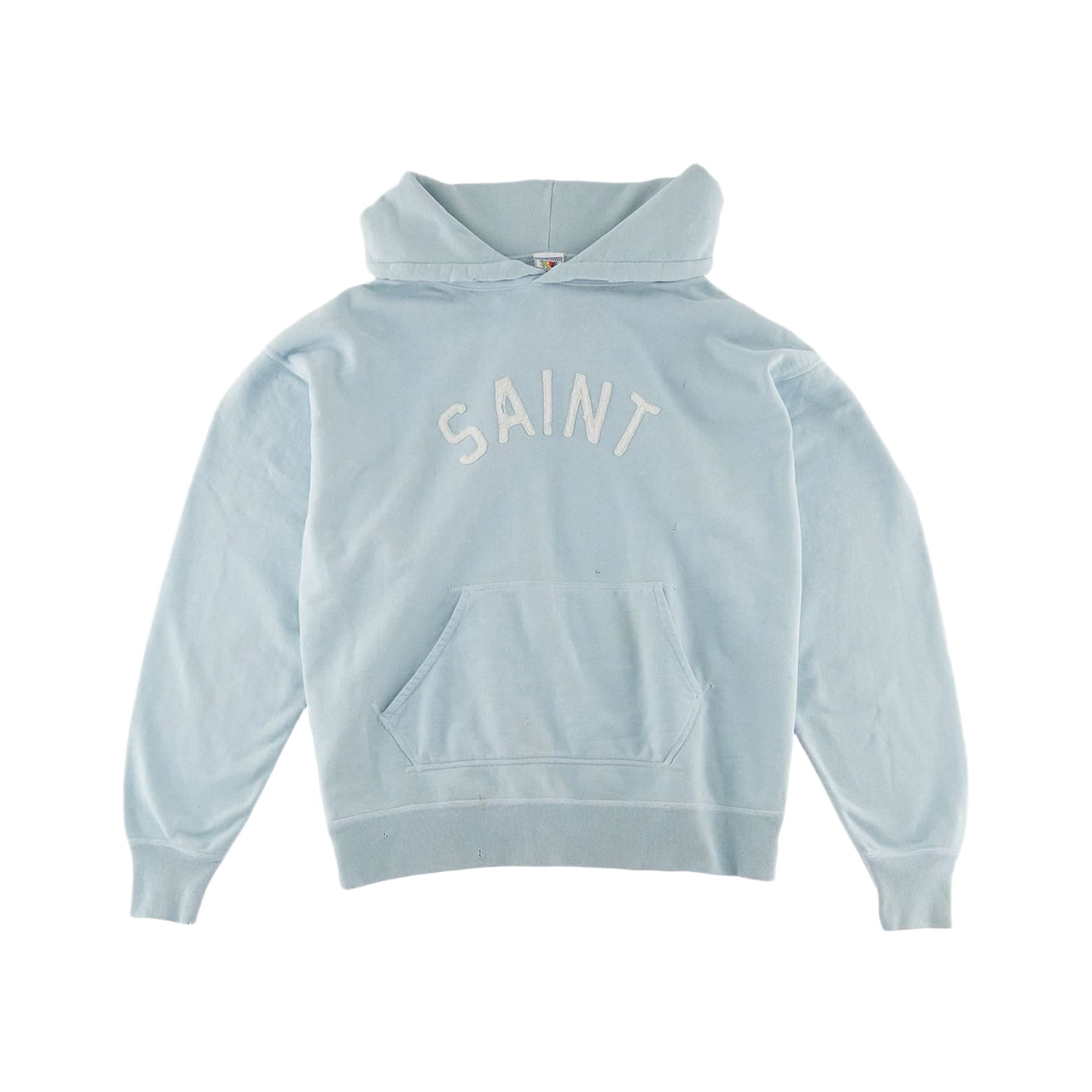 Saint Michael Felt Hoodie Vintage Blue