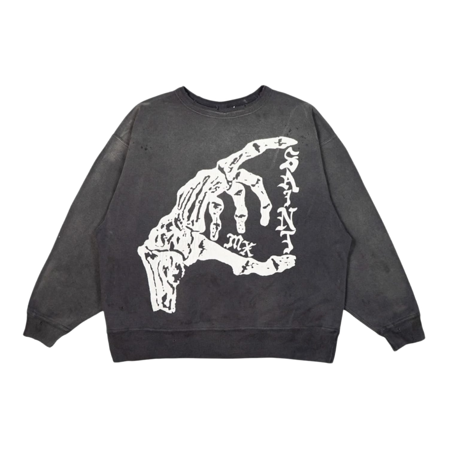 Saint Michael Bone Saint Crewneck Sweatshirt Black