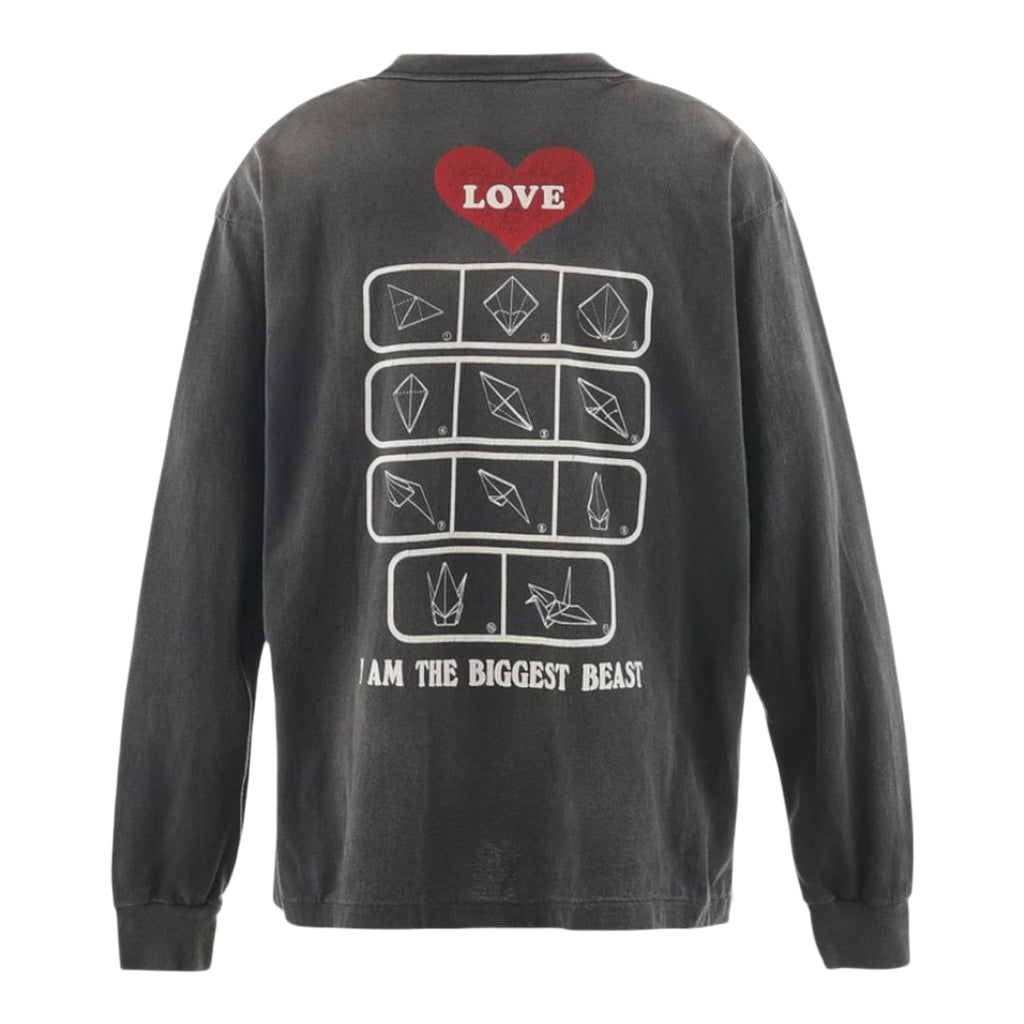 Saint Michael Love Long-Sleeve Tee Black