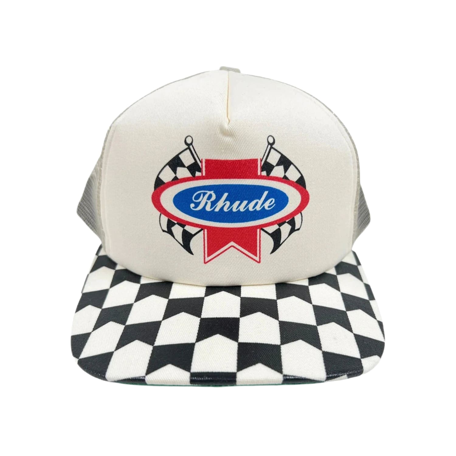 Rhude Chevron Rally Trucker Hat Off White
