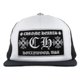 Chrome Hearts CH Hollywood Trucker Hat Black/White