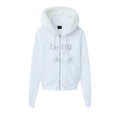 GV Gallery Raspberry Hills White Pom Pom Zip Up