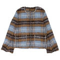 Birth Of Royal Child Rhinestone Pearl Mohair Bomber Jacket Tan